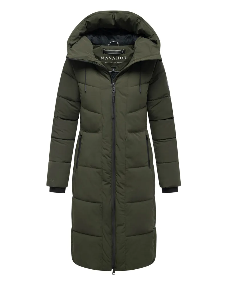 NAVAHOO Damen Winter-Steppmantel "Schokokuss", elegant, warm und funktional - Grün Grün