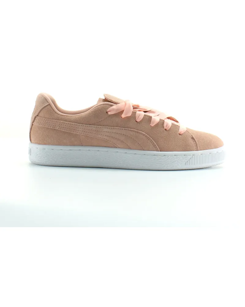 Puma Suede Crush Peach Leder Damen Schnürschuhe 369251 02 Rosa
