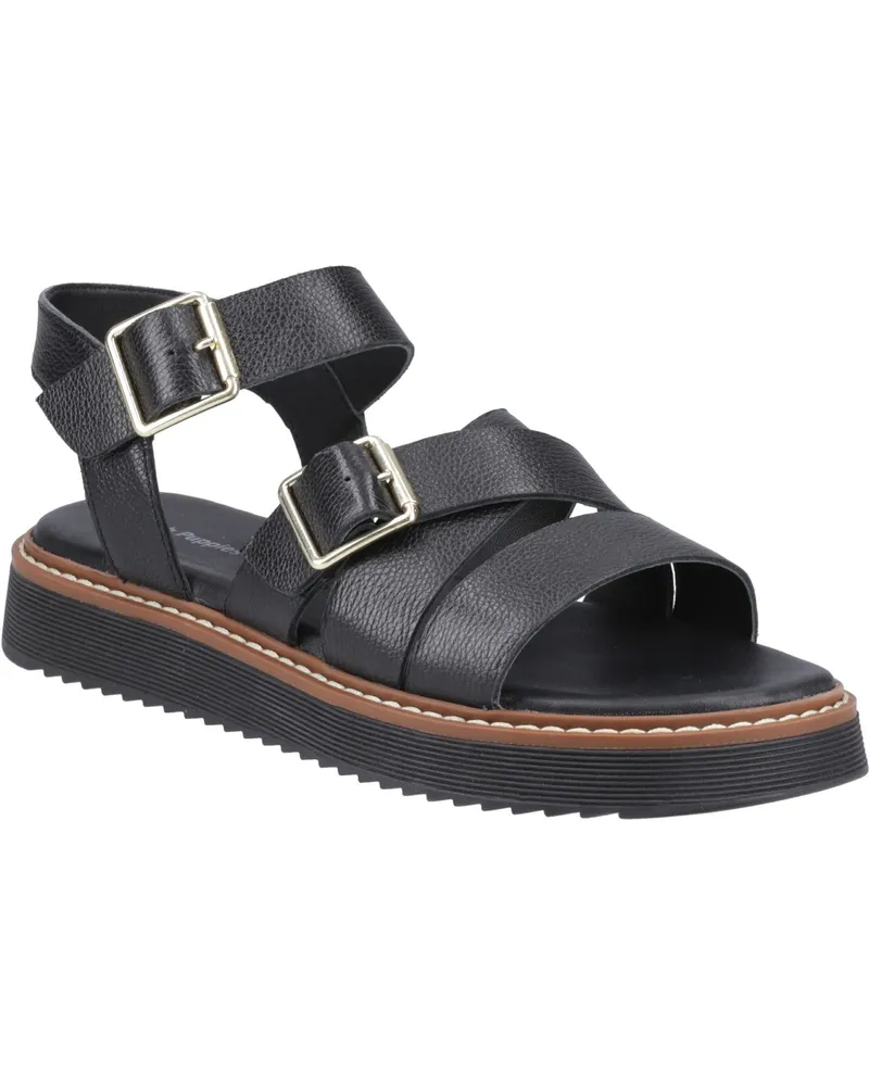 Hush Puppies Cady Damen Sandalen Aus Schwarzem Leder Schwarz