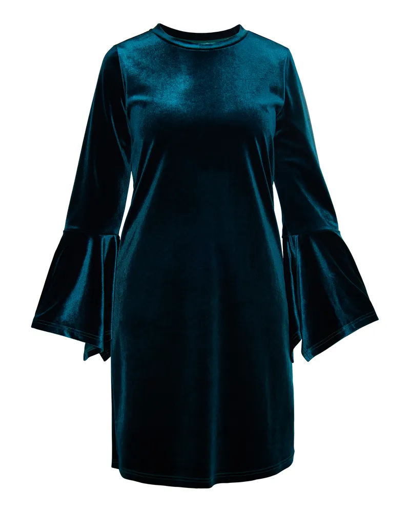 Usha Minikleid aus Samt Damen Benzin Türkis