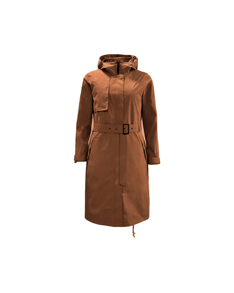 Jack Wolfskin Tech Lab Damen Brauner Trenchcoat Braun