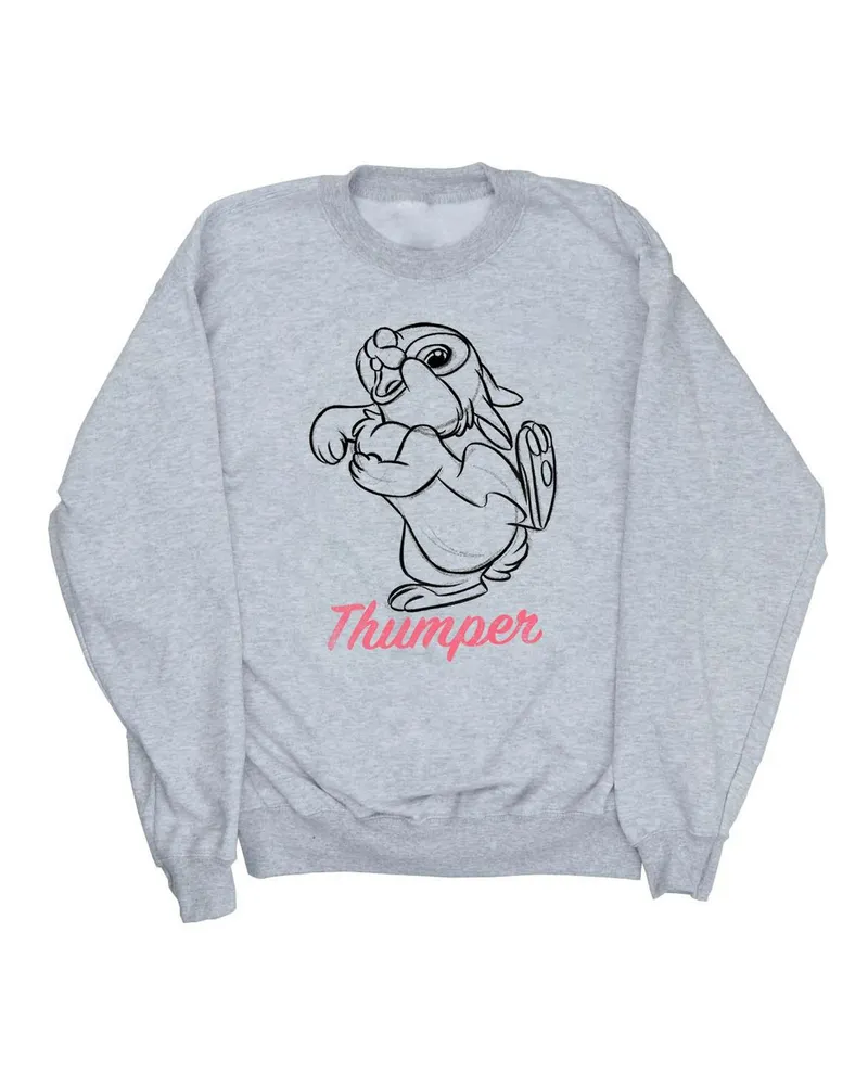 Disney Bambi Thumper Line Drawing" Sweatshirt für Mädchen (Grau Hellgrau