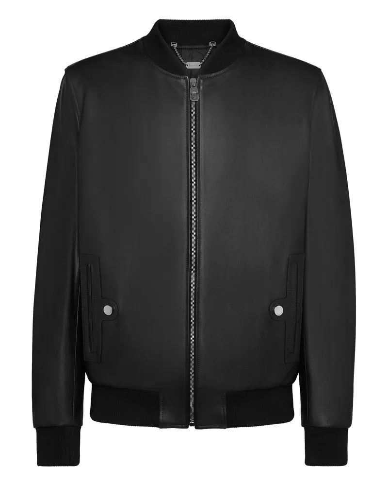 Billionaire Lederjacke Schwarz