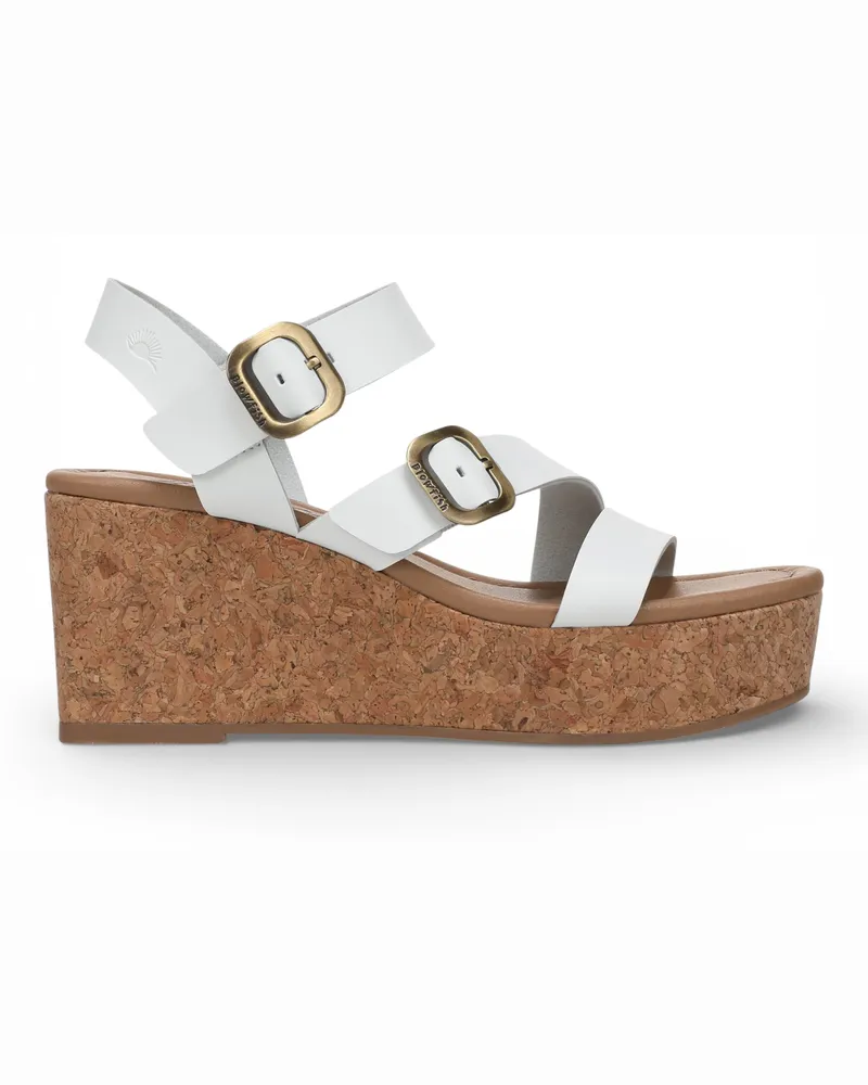 Blowfish Damen weiße Keilriemen-Espadrille-Absatzsandalen – Ali Weiß