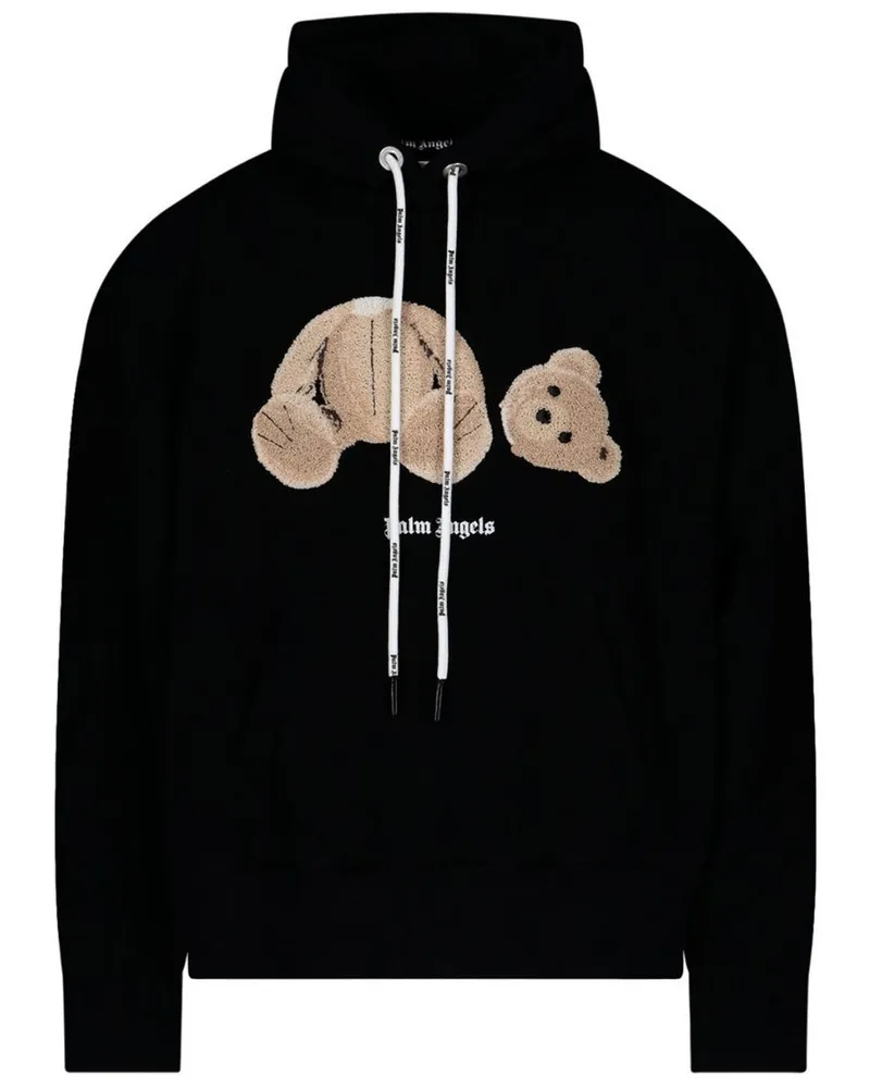 Palm Angels Kill The Bear Schwarzer Kapuzenpullover Schwarz