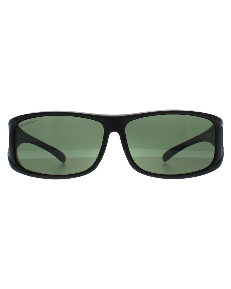 Montana Rectangle Unisex Matte Black G15 Polarized FO5 Fit Over Glasses Sonnenbrillen Schwarz