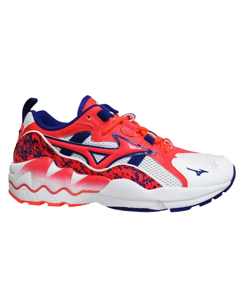 Mizuno Sport Style Wave Rider 1 Weiße/rote Trainer - Herren Weiß