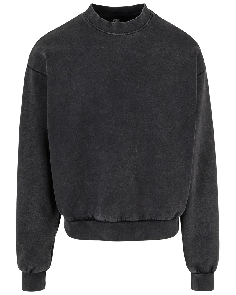 Urban Classics Sweatshirt Rundhalsausschnitt für Herren (Schwarz Schwarz