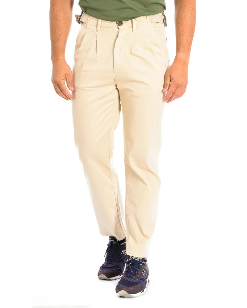La Martina Lange Hose mit gerade geschnittenem Saum und Gürtelschlaufen TMT013-TW321 man Beige