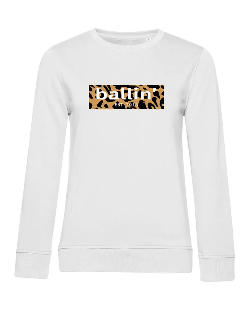 Ballin Panter Block Sweater von  Est. 2013 in der farbe Weiss und in größe Weiß