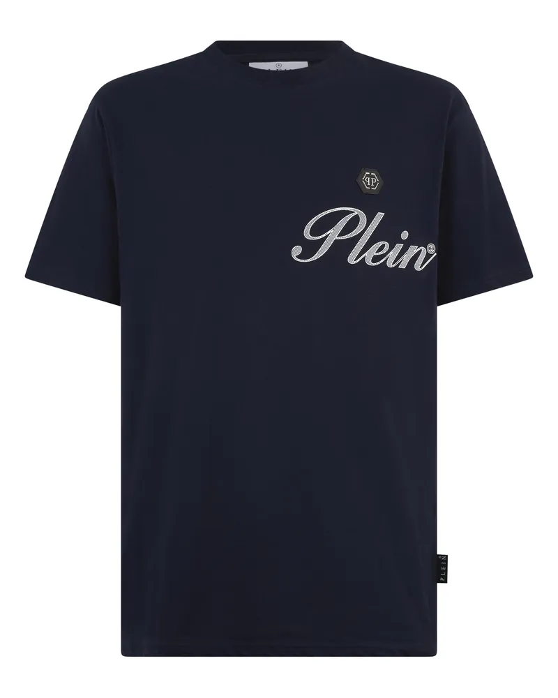 Philipp Plein Round Neck T-Shirt Signature Dunkelblau