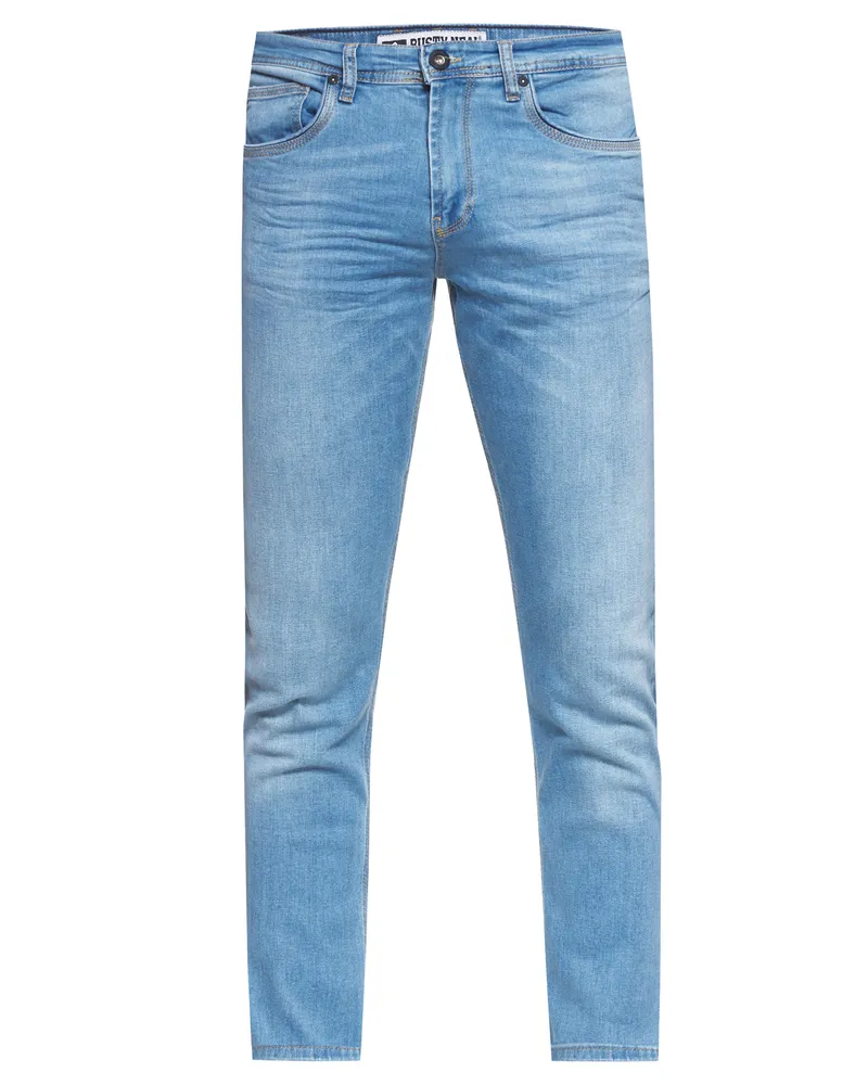 Rusty Neal Jeans Hose "MELVIN" Slim Fit Cotton-Stretch Hellblau
