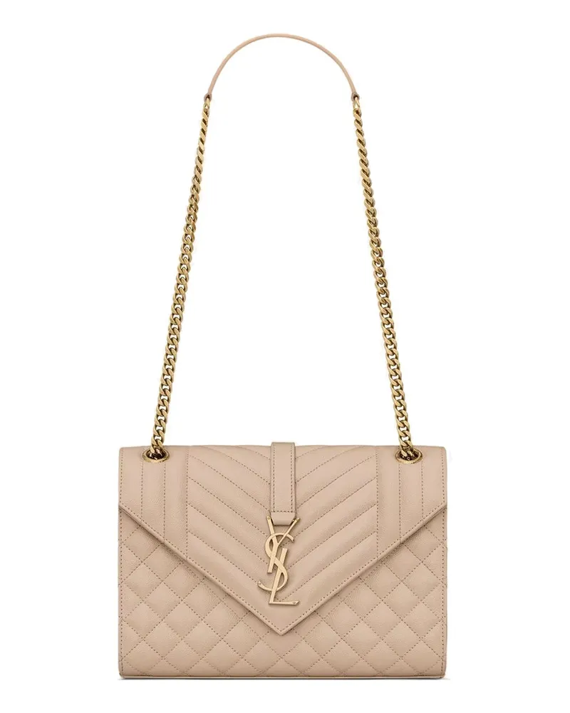 Saint Laurent Envelope Medium Tasche Beige