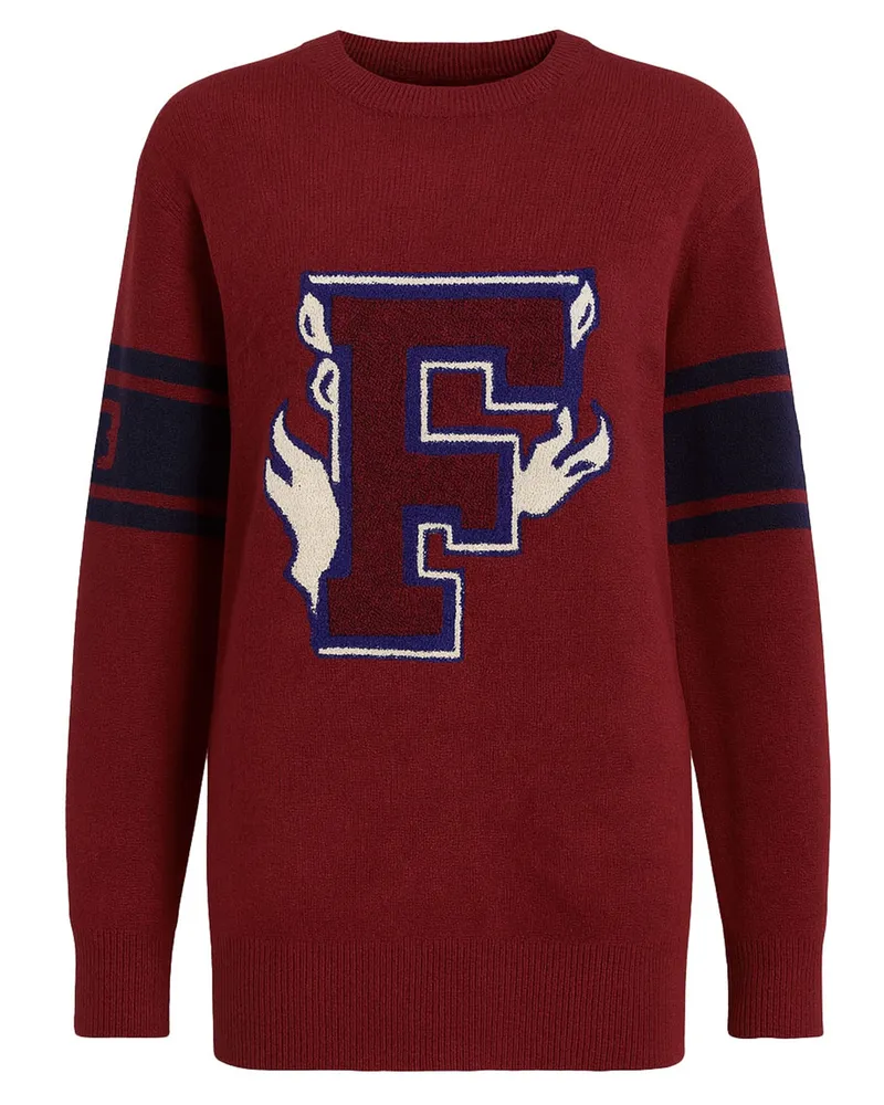 Puma x Rihanna Fenty Varsity Letter Damen Burgunder Sweatshirt Bordeaux