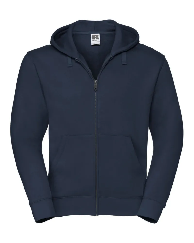 Russell Athletic Russell Mens Authentic Full Zip Hooded Sweatshirt / Hoodie (French Navy Marineblau