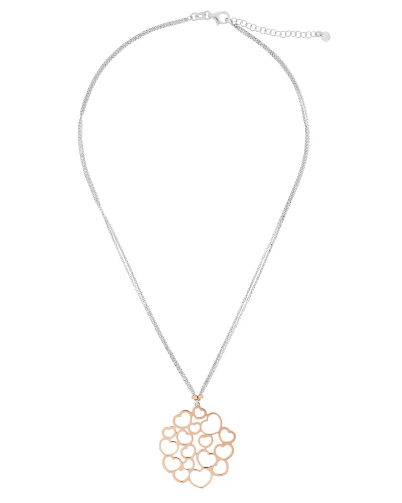 Orphelia Maliya' Damenkette mit Anhänger aus 925er Sterlingsilber, Silber/Rosé, ZK-7388 Silber