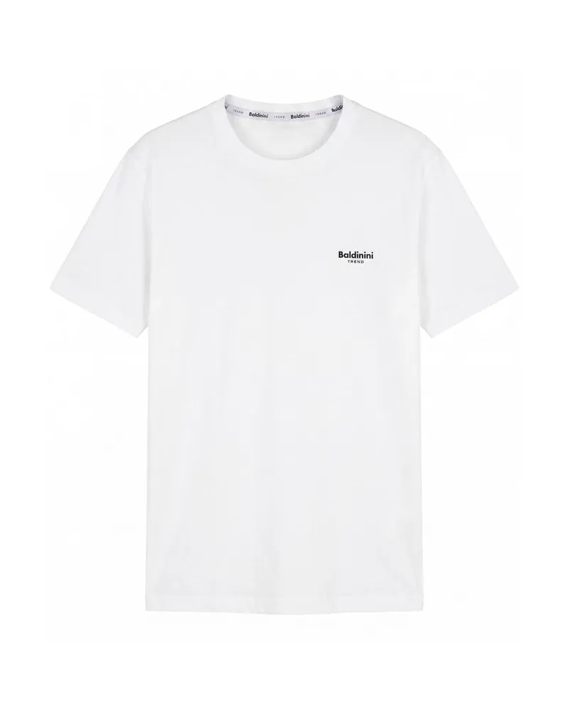 Baldinini Weißes Herren-T-Shirt aus Baumwolle Weiß