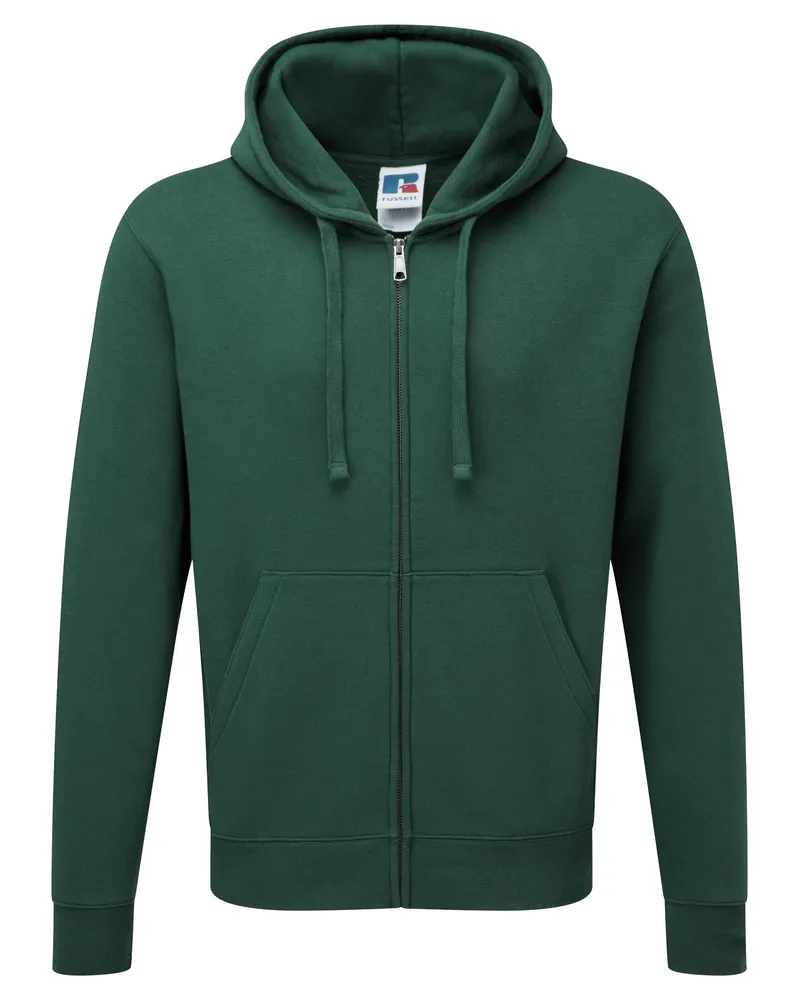 Russell Athletic Russell Mens Authentic Full Zip Hooded Sweatshirt / Hoodie (Flasche grün Grün