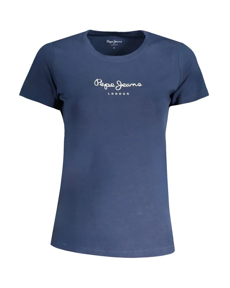 Pepe Jeans Blau Baumwoll Damen T-Shirt Blau