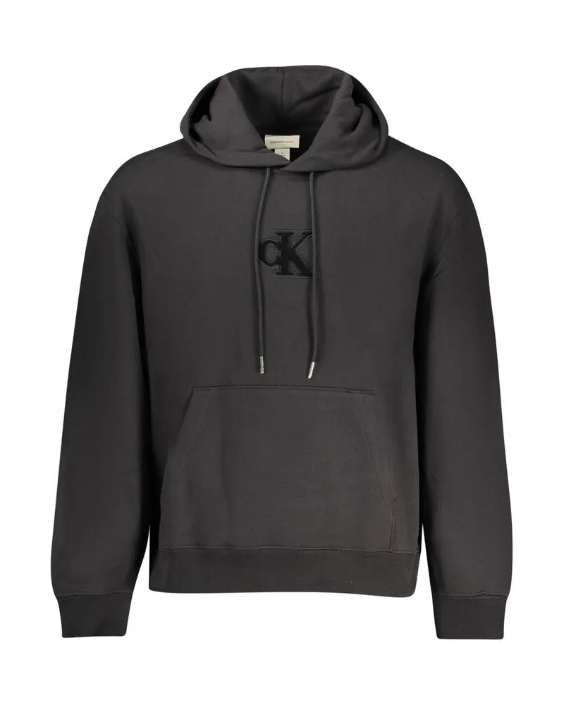 Calvin Klein Schwarzes Baumwoll-Herren-Hoodie Schwarz