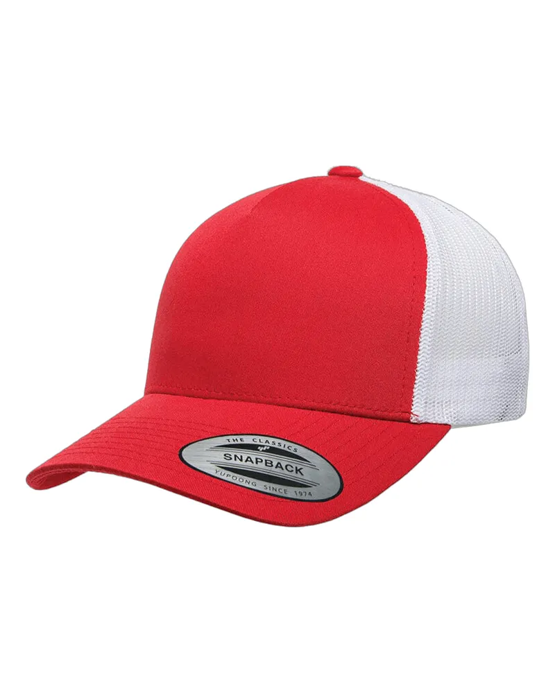 Flexfit Retro" Trucker Cap Zweifarbig (Rot/Weiß Rot
