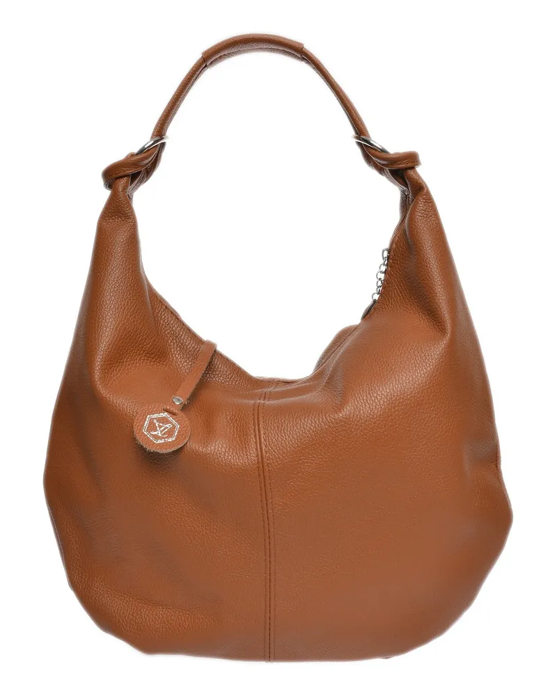 Luisa Vannini Braun Rindsledertasche Braun