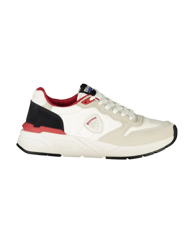 Blauer Herren-Sneaker aus Polyurethan - Weiß Weiß