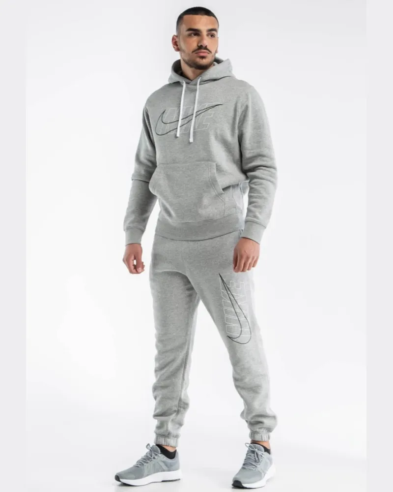 Nike Herren-Club-Trainingsanzug-Set in Grau Grau