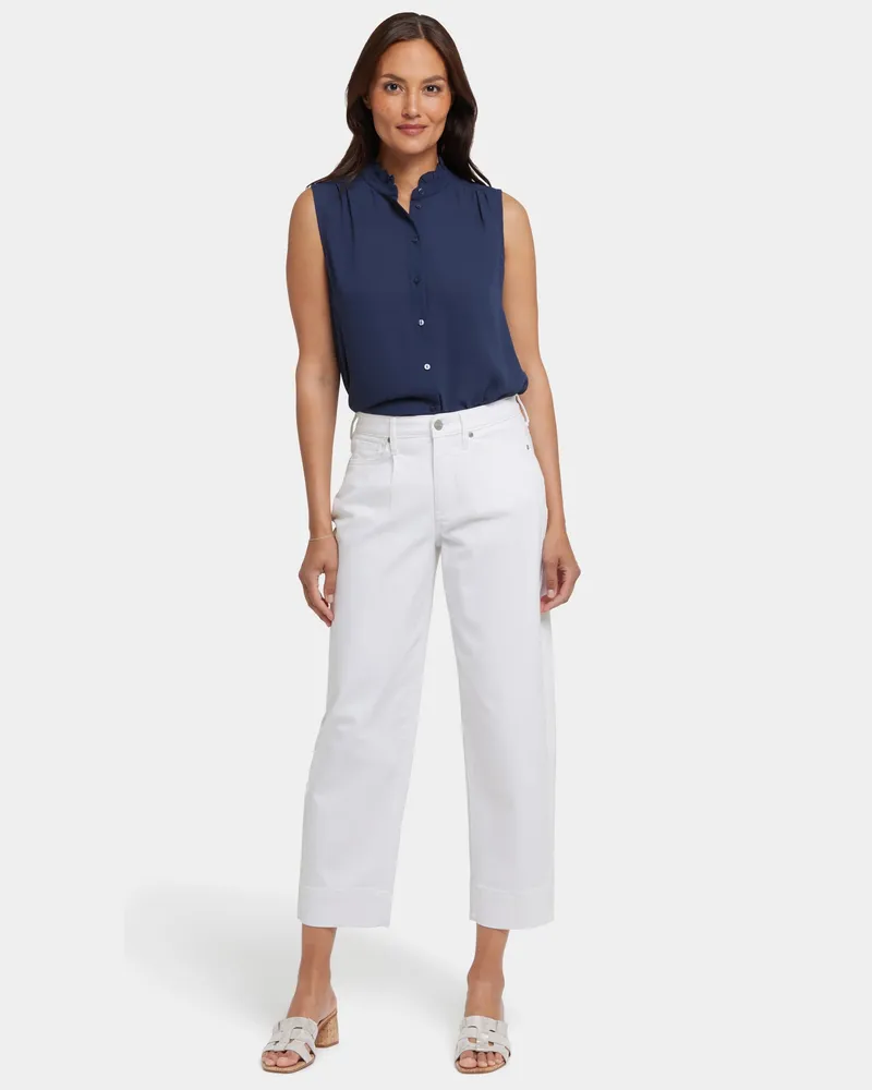 NYDJ not your daughter's Jeans  Ballon-Ankle-Jeans mit hohem Bund | Optisches Weiß Weiß