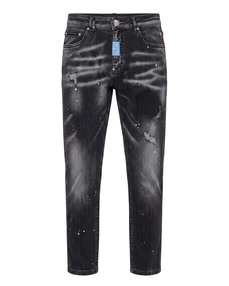 Philipp Plein Slim-Fit-Jeans Basic Grau