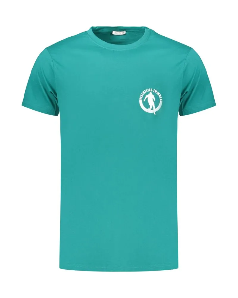 Bikkembergs Grünes Baumwoll-Herren-T-Shirt Grün
