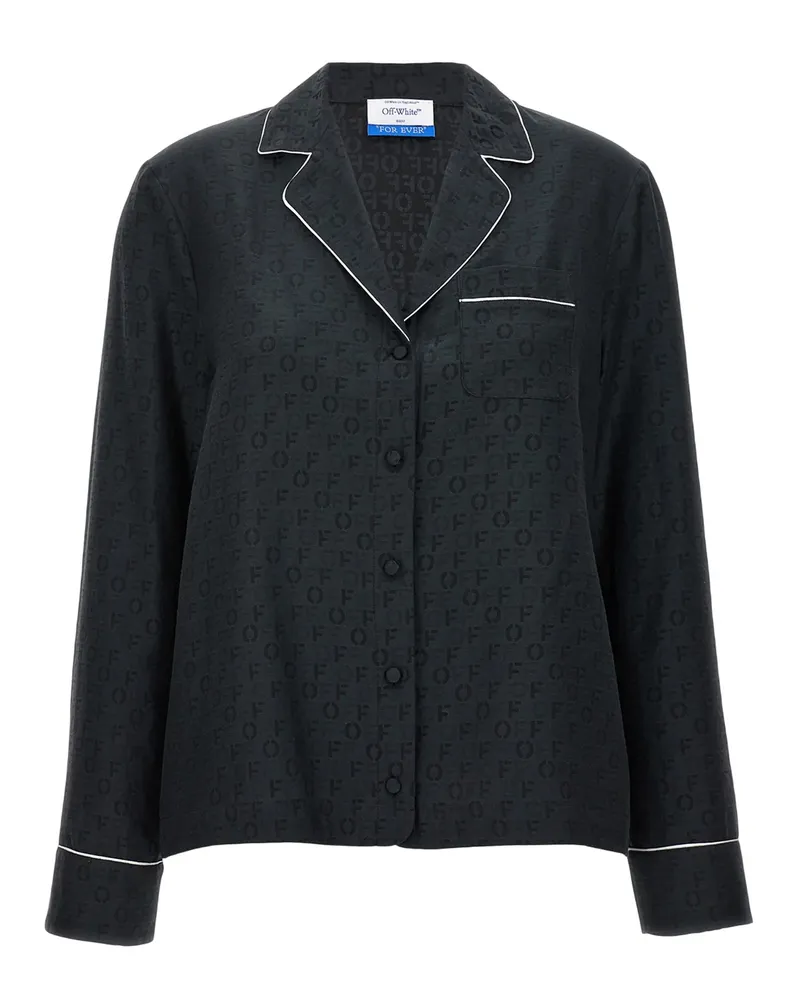 OFF-WHITE Off White - Hemd für Damen, Reverskragen (Schwarz Schwarz