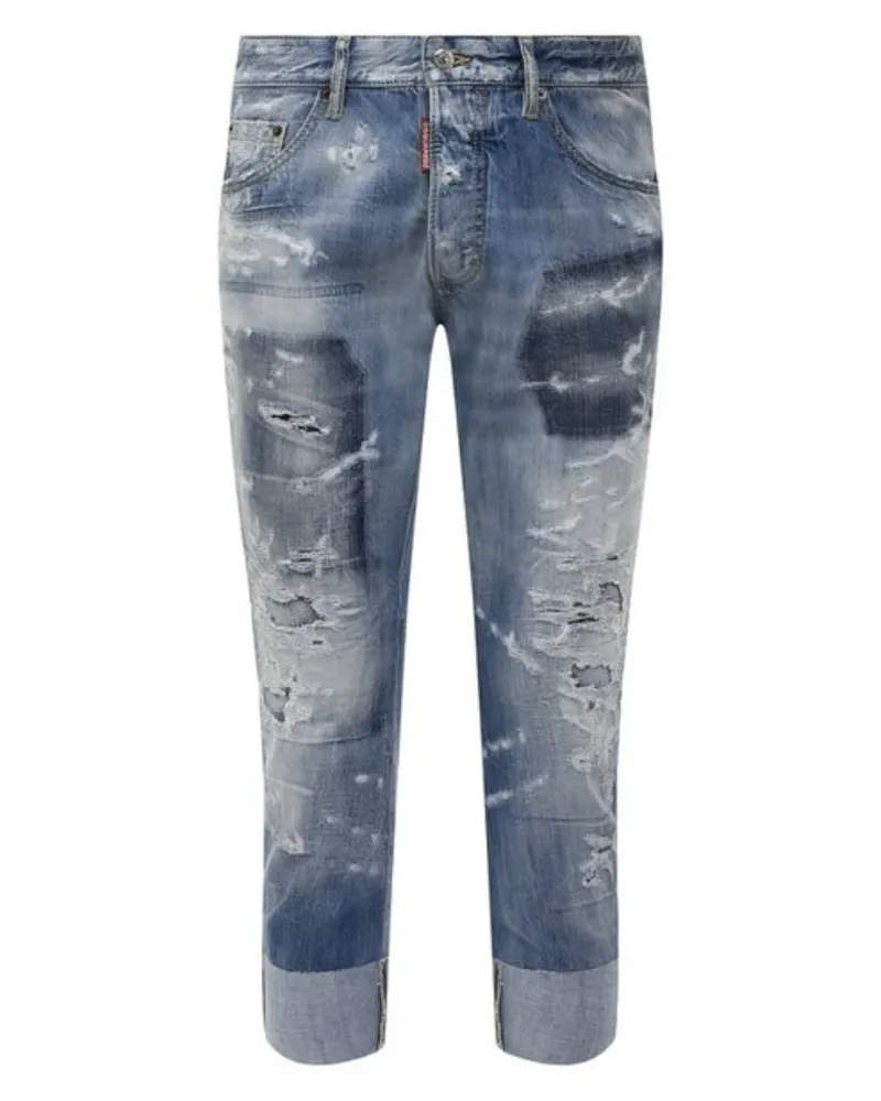 Dsquared2 Sailor Jean Blue Reinforced Ripped Jeans Blau