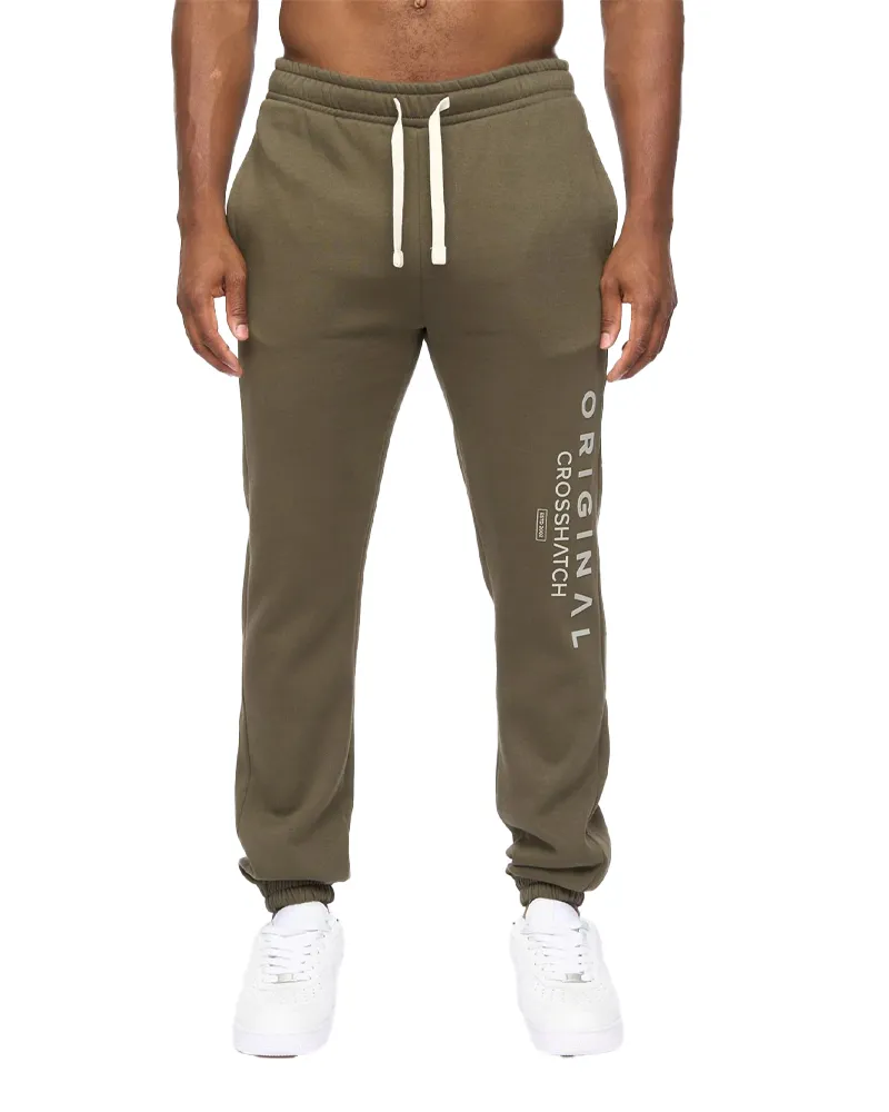 CrossHatch Jamals" Jogginghosen für Herren (Dunkel-Olive Oliv