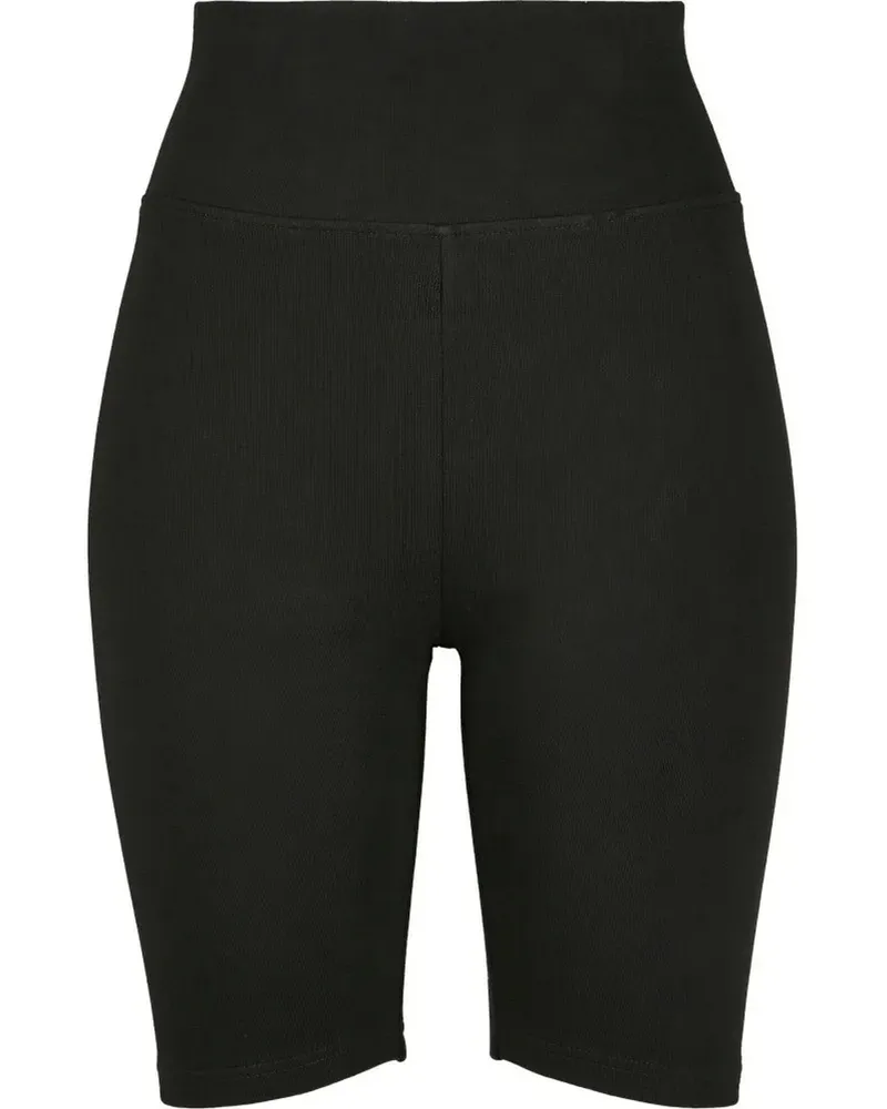 Urban Classics Radlershorts 2er-Pack für Damen (Schwarz/Weiß Schwarz