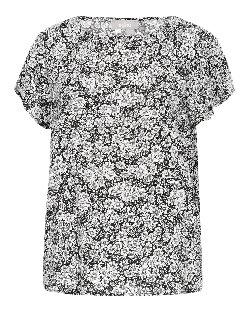 Usha Bluse Frauen schwarz-weiß Schwarz