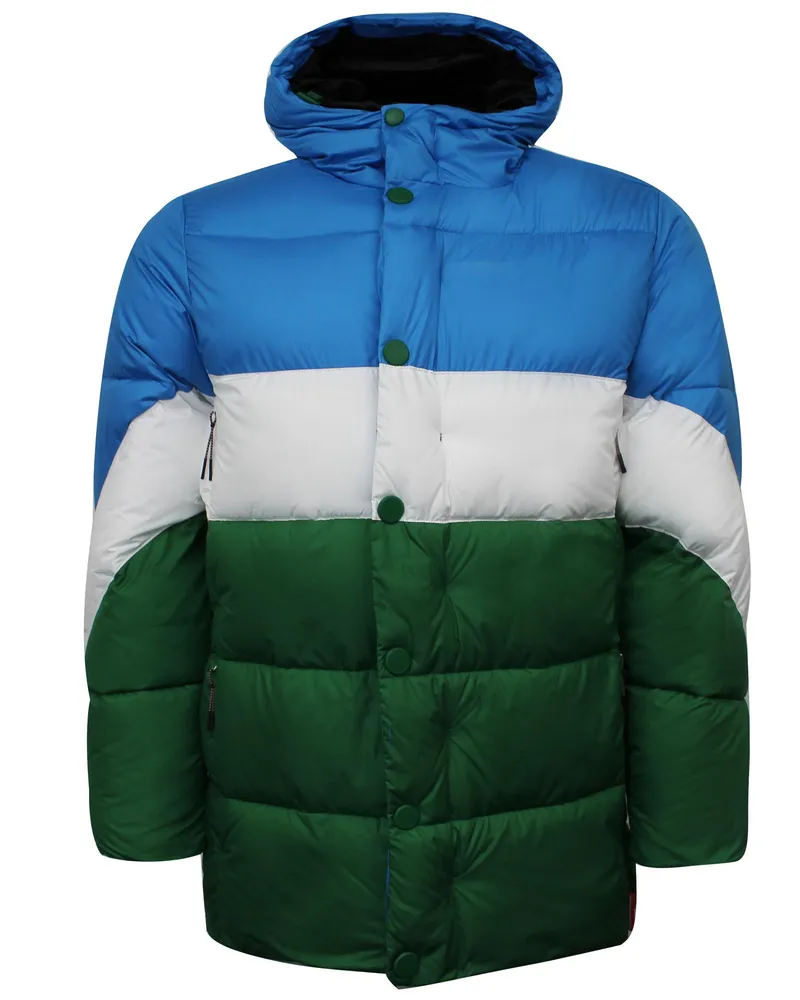 Hunter Original Puffer Mens Blue/Green Jacke Mehrfarbig