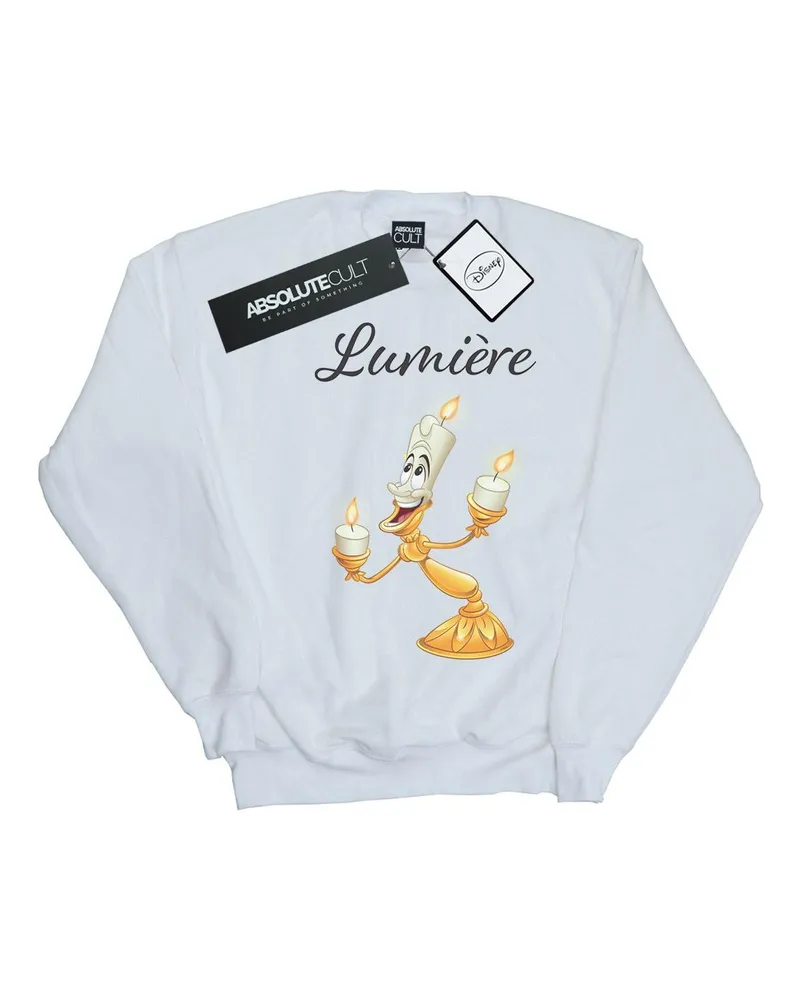 Disney Beauty And The Beast Be Our Guest" Sweatshirt für Damen (Weiß Weiß