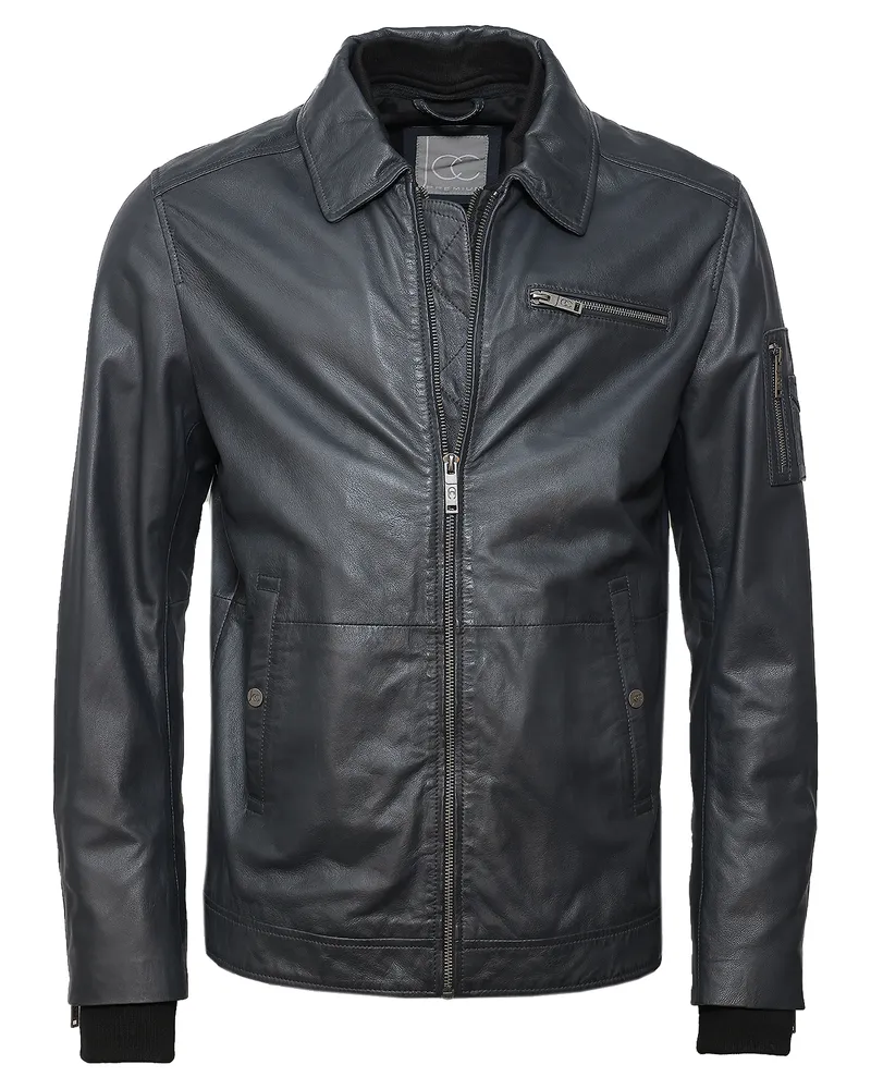 JCC Lederjacke 31023633 Marineblau