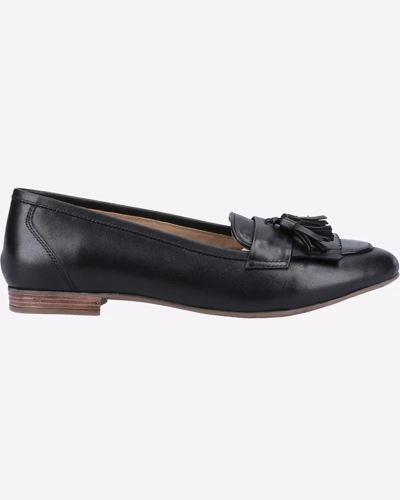Hush Puppies Marissa Tassel Damen-Schwarze-Lederloafer Schwarz