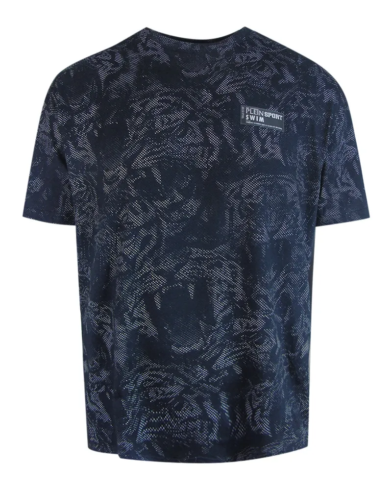 Philipp Plein Schwarzes Kurzarm-T-Shirt Schwarz