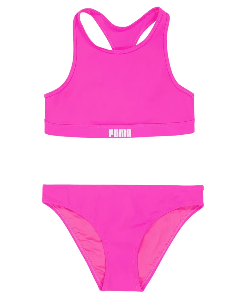 Puma Zweiteiliger Badeanzug für Damen (Fluoreszierendes Pink Rosa