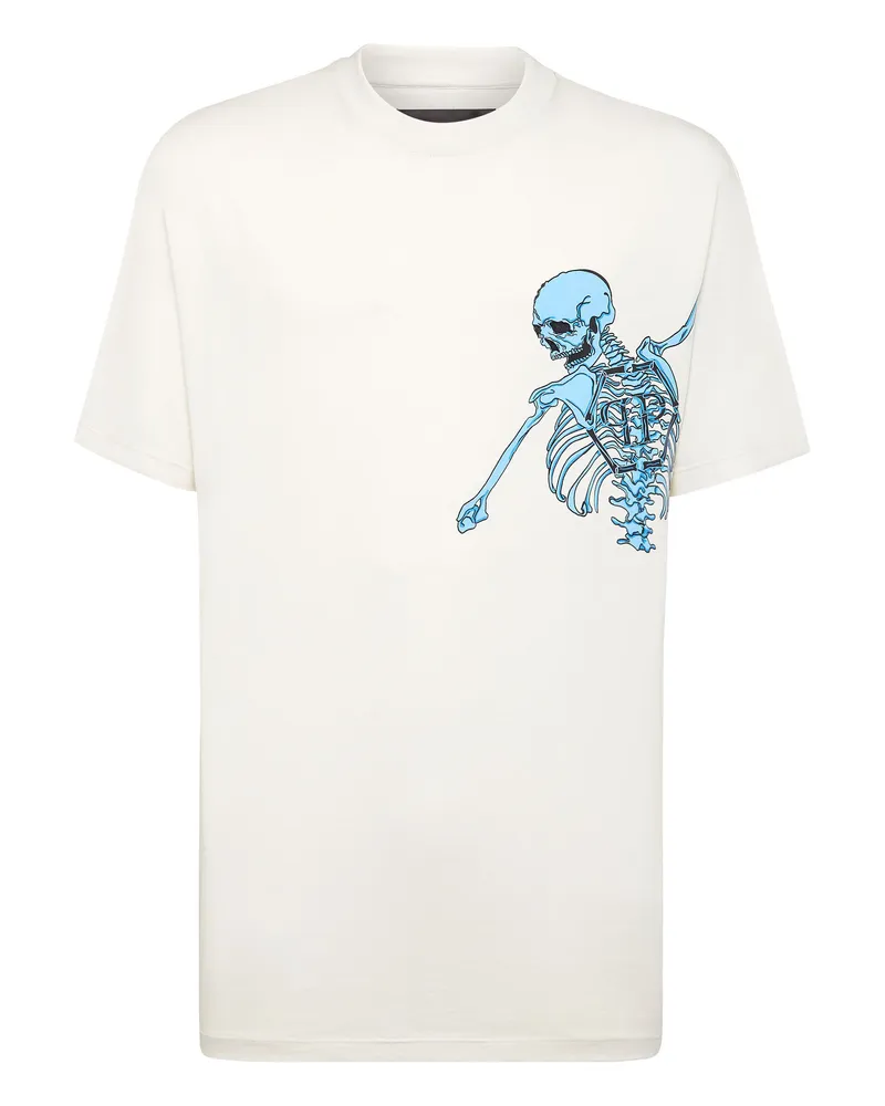 Philipp Plein T-Shirt Skeleton Creme