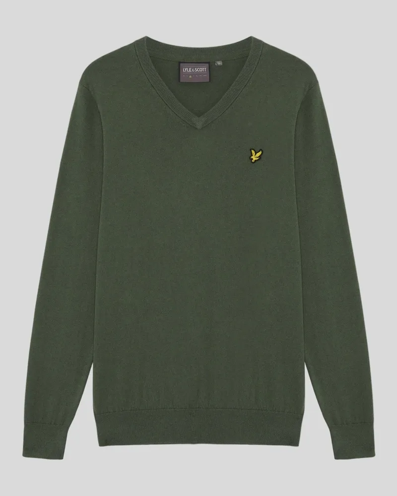 Lyle & Scott Golf-V-Ausschnitt-Pullover Grün