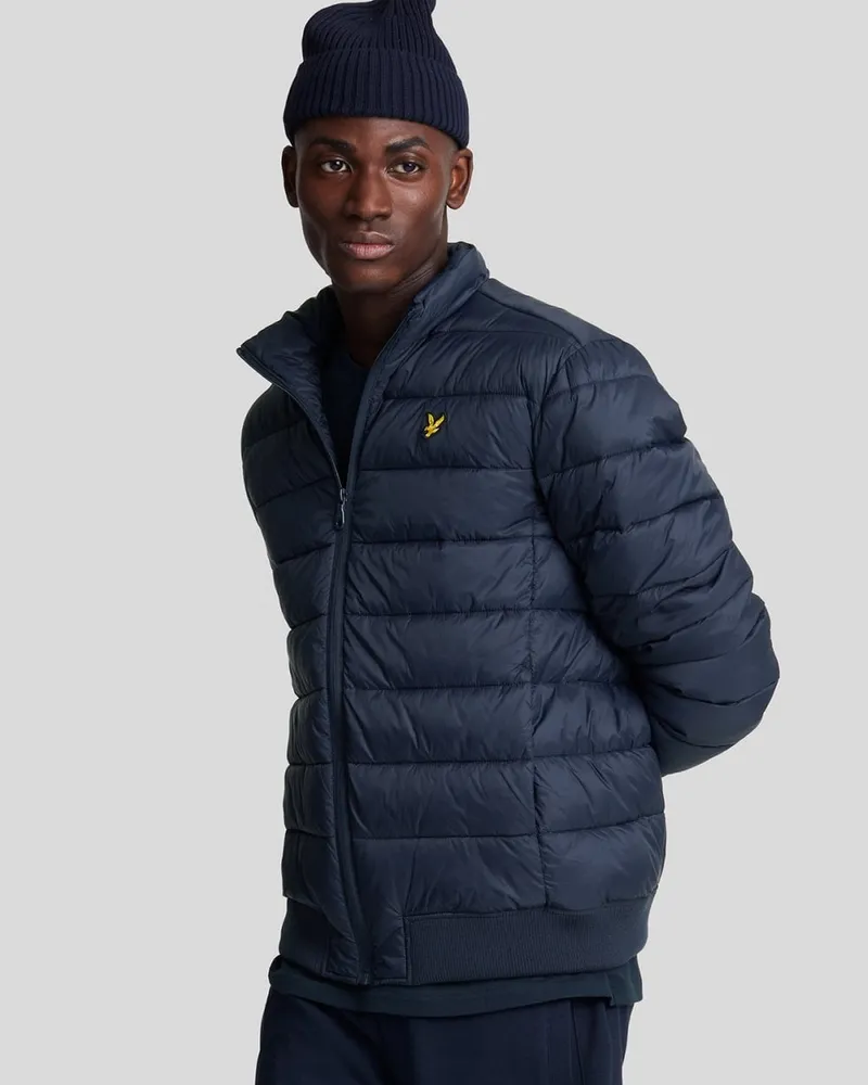 Lyle & Scott Wattierte Jacke mit Stehkragen, Marineblau Dunkles