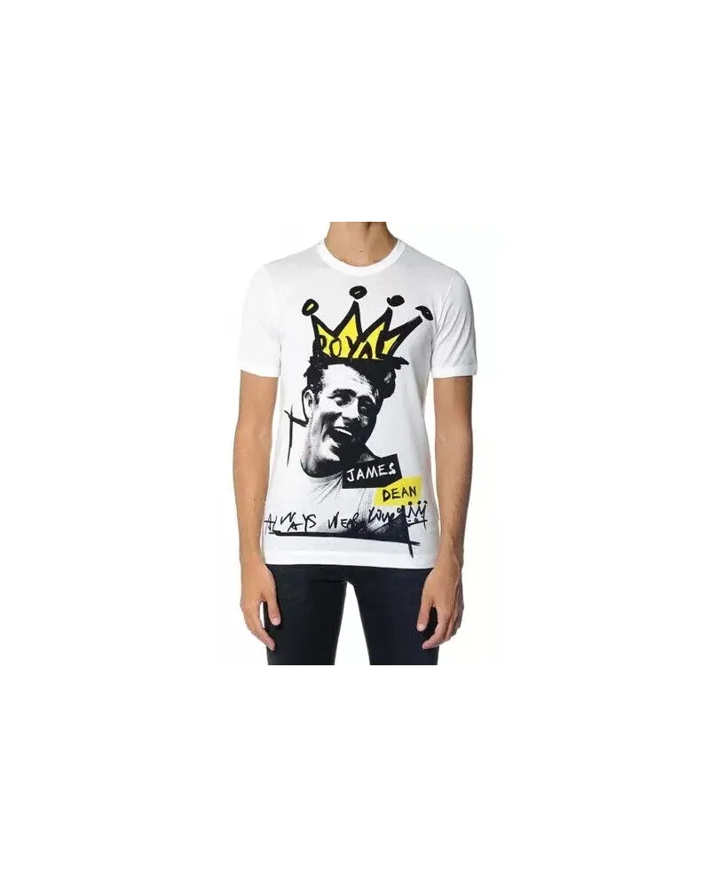 Dolce & Gabbana James Dean Royal Crown T‑Shirt - Weiß Weiß