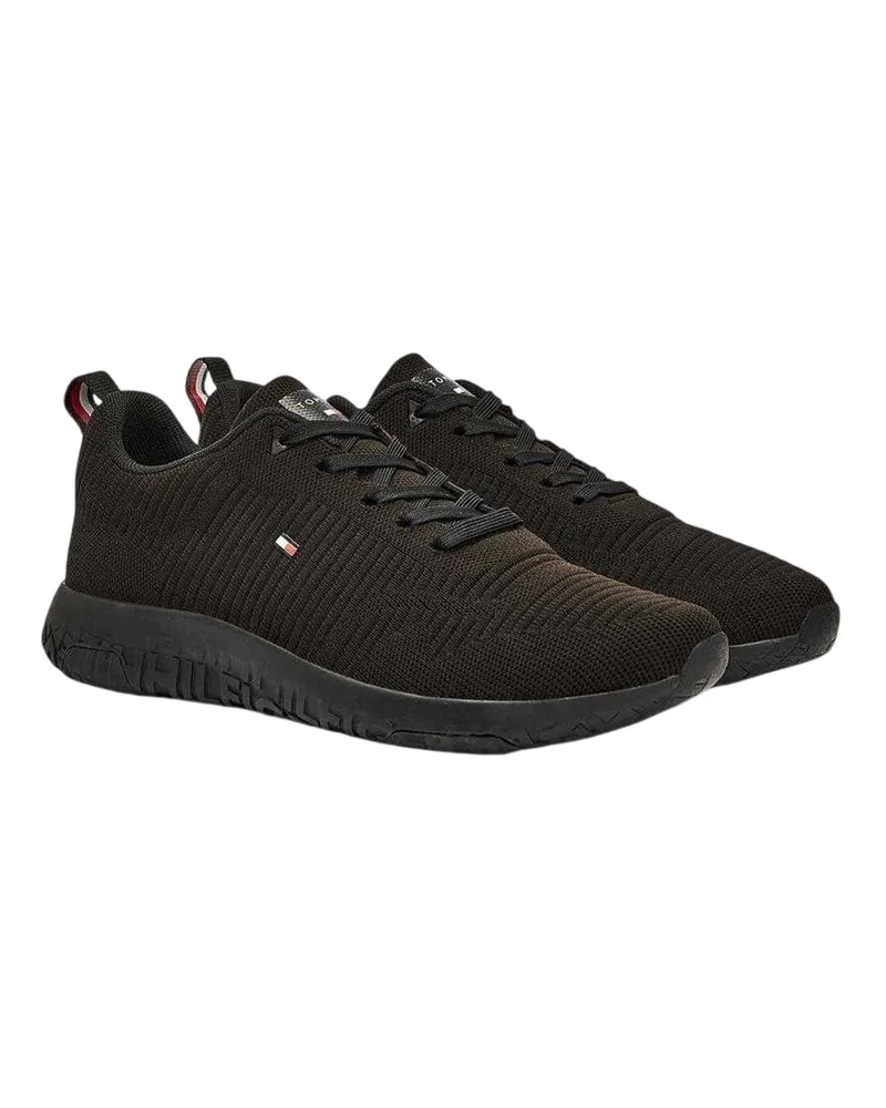 Tommy Hilfiger Tevo Run" Sneaker für Herren (Schwarz Schwarz