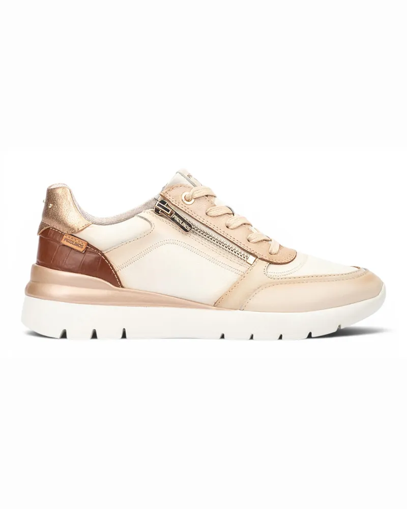 Pikolinos Weiße Ledersneaker, Modell Cantabria - Weiß Weiß