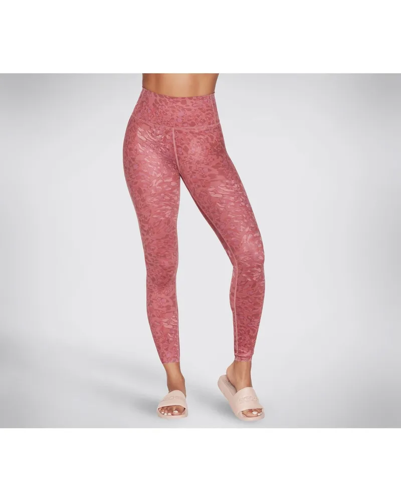 Skechers Performance Go Sculpt HW Leopard Leggings aus Polyester für Damen - Pink Rosa