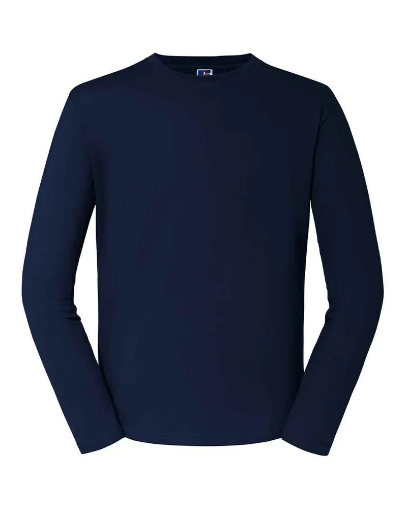 Russell Athletic Russell - "Classic" T-Shirt für Herren/Damen Unisex Langärmlig (Dunkelblau Marineblau